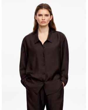 ARKET Silk Twill Shirt - Black