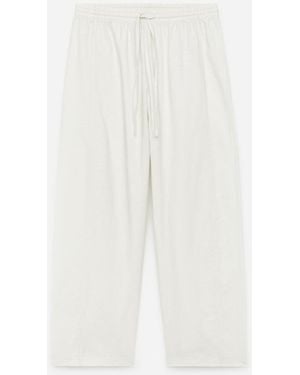 ARKET Cotton-Linen Trousers - White