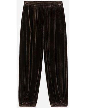 ARKET Fluid Velvet Trousers - Black