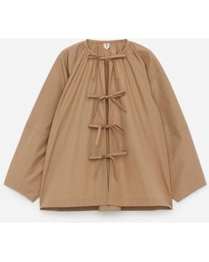 ARKET Tie-Front Blouse - Natural