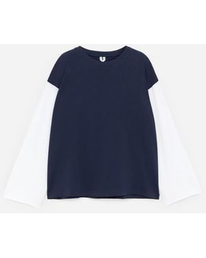 ARKET Relaxed Long-Sleeve T-Shirt - Blue