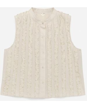 ARKET Frill Top - White