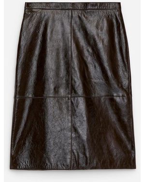 ARKET Naplak Leather Skirt - White