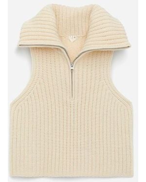 ARKET Ribbed Wool Vest - Natural