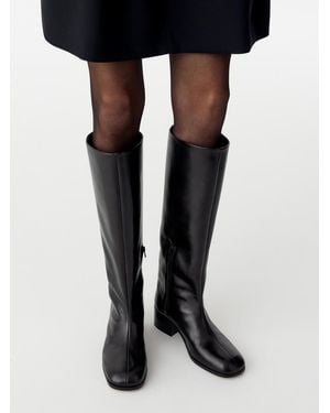 ARKET Knee-High Leather Boots - Black