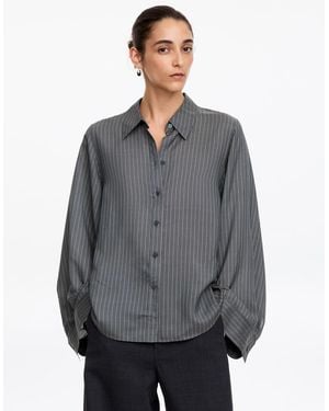 ARKET Volume-Sleeve Blouse - Grey