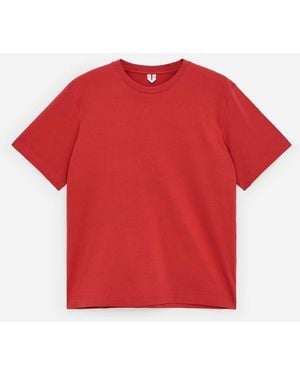 ARKET 220 Gsm Relaxed T-Shirt - Red