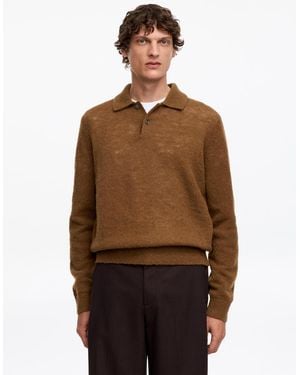 ARKET Strick-Poloshirt Aus Wollmischung - Braun