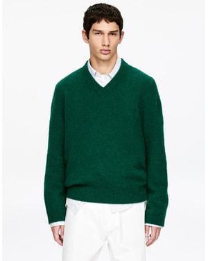 ARKET Relaxed Alpaca Wool Blend Jumper - Green