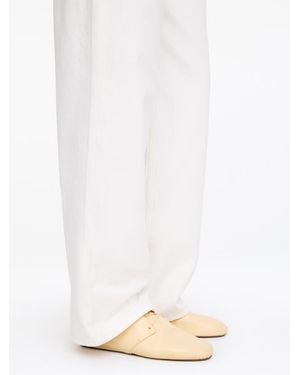 ARKET Soft Leather Lace-Up Shoes - Natural