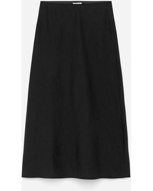 ARKET Linen-Blend Skirt - Black