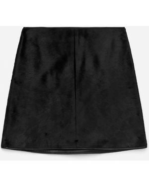 ARKET Pony Hair-Effect Mini Skirt - Black