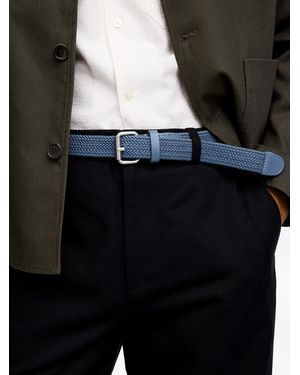 ARKET Braided Leather Trimmed Belt - Black