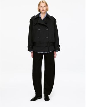 ARKET Oversized Trench Jacket - Black