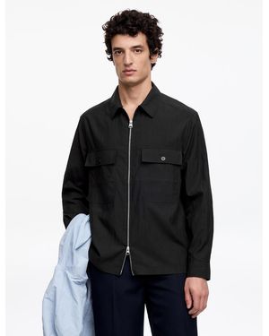 ARKET Lyocell Blend Overshirt - Black