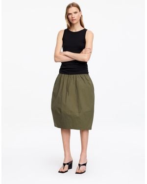 ARKET Cocoon Midi Skirt - Green