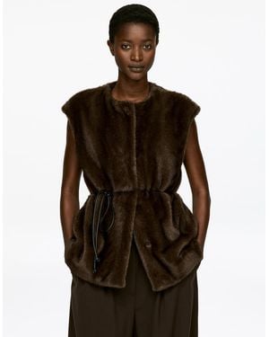 ARKET Faux-Fur Vest - Black