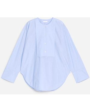 ARKET Cotton Bib Blouse - Blue