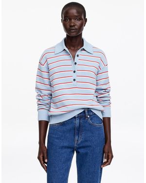 ARKET Knitted Polo Shirt - Blue