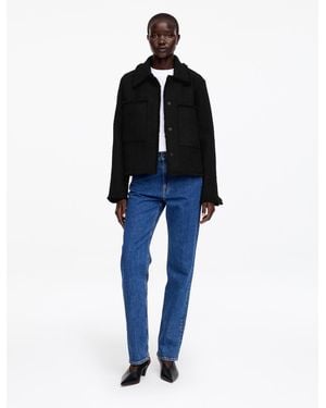 ARKET Wool-Blend Bouclé Jacket - Black