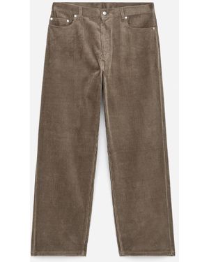 ARKET Loose Fit Courduroy Trousers - Natural