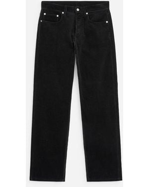 ARKET Ocean Loose Straight Corduroy Trousers - Black