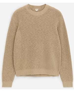 ARKET Cotton Linen Blend Jumper - Natural