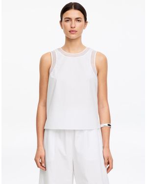 ARKET Organza-Trim Tank Top - White