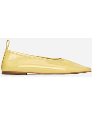 ARKET Lacquered Ballet Flats - Yellow
