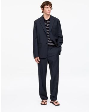 ARKET Relaxed Lightweight Wool Trousers - Blue