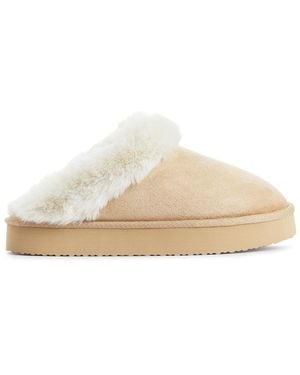 ARKET Faux Fur Slippers - White