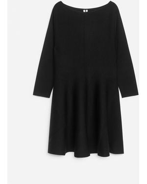 ARKET Double-Knit Mini Dress - Black