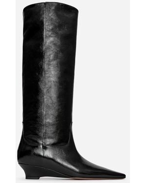 ARKET Glossy Leather Boots - Black