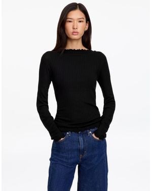 ARKET Boat-Neck Top - Black