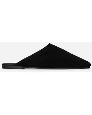 ARKET Suede Travel Slippers - Black