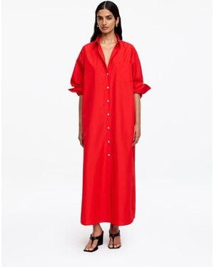 ARKET Cotton Shirt Dress - Red