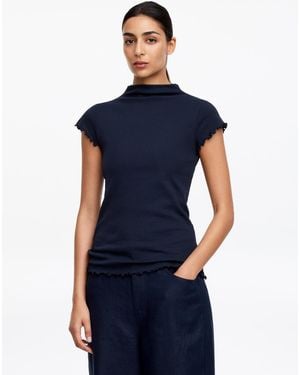 ARKET Turtleneck T-Shirt - Blue