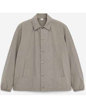 ARKET Cotton Blend Shirt Jacket - Grey