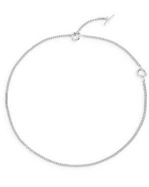 ARKET Silver-plated T-bar Necklace - White