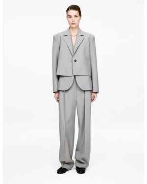 ARKET Cropped Blazer - Grey