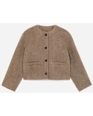 ARKET Brushed Wool-blend Jacket - Natural