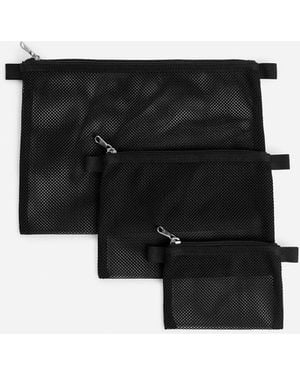 ARKET Reise-Kulturtasche Aus Mesh-Material - Schwarz