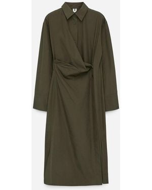 ARKET Midi Wrap Dress - Green