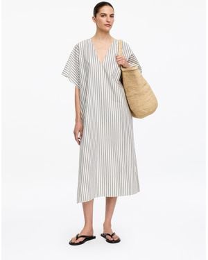 ARKET Striped Cotton Dress - White