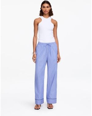 ARKET Striped Cotton Trousers - Blue