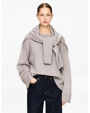 ARKET Oversized Pure Cashmere Jumper - Grey