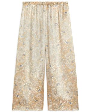 ARKET Silk Pyjama Trousers - White