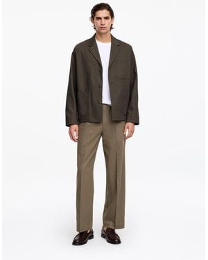 ARKET Loose Linen Blend Trousers - Natural