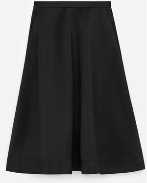 ARKET Circle-Cut Satin Skirt - Black
