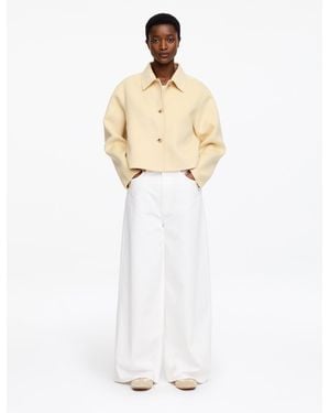 ARKET Doublé Wool-Blend Overshirt - White